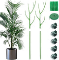 ROADPLUM 2 Pack 27.56" Detachable Twig Plant Support Stakes Set, Blends in to Plant, Branch Plant Sticks with Orchid Clips Twist Plant Ties, Twig Trellis for Indoor Outdoor Plants Potted Plants Flower