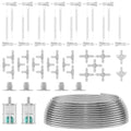 Drip Irrigation System Accessories – 32.81ft 1/4 Inch Tubing Hose & Adjustable Nozzle Emitters, Automatic Plant Waterer Replacement Kit for 15 Indoor Potted Plants