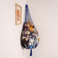 Amdermi Stuffed Animal Storage Toy Hammock Corner Hanging Net for Stuff Animal Storage Macrame Toy Display Plushie Toy Holder-Wall Hanging Net for Kid Bedroom Decor Playroom Organizer (Blue)
