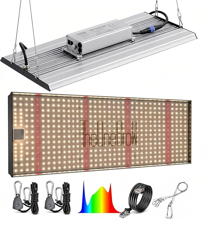 MA2000 200W LED Grow Light Full Spectrum | Commercial Plant Light Panel with Daisy Chain & Dimming | 2x4ft/4x4ft Coverage for Hydroponic Vegetables & High-Yield Plants