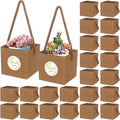 Beupy 100 Pcs Succulent Wrap Bags Bulk 2.5 Inch Mini Kraft Paper Succulent Wrap Bags with Handles & Thank You Stickers for Wedding Baby Shower Succulent Plants Party Favors for Guests
