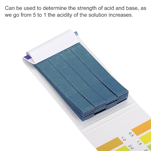 PATIKIL PH Test Strips 0.5-5, 2 Pack 160 Indicator Papers Litmus Tester for Water Food Soil Alkaline Acid Testing