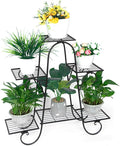 6 Tier Plant Stand, Indoor and Outdoor Flower Display Shelf for Multiple Plants, Patio Plant Rack with Tiered Design