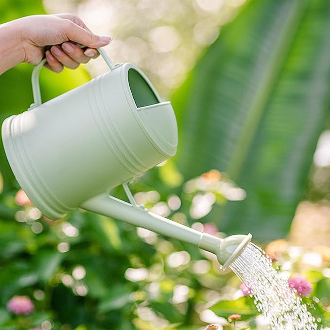 Watering Can for Plants,Garden Flower Watering Can with Long Spout and Adjustable Shower Head for Indoor Outdoor Plants,Durable Garden Supplies, Sprinkler Head Spout for Flowers Succulents (Green)