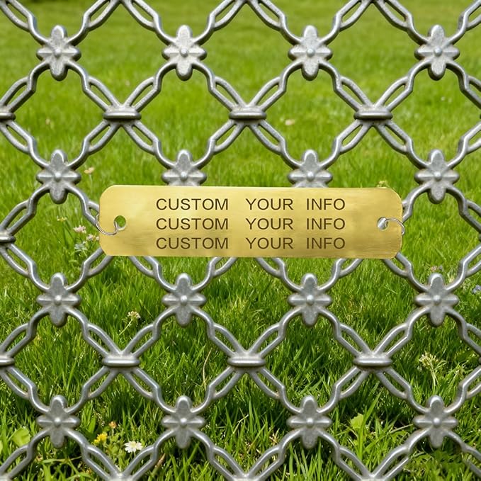 50 Pack Custom Brass Trap Tags – Personalized Laser Engraved Brass Trap Tags for Crab & Lobster Traps, Trapping Supplies, Garden Plant Labels, Equipment Marking