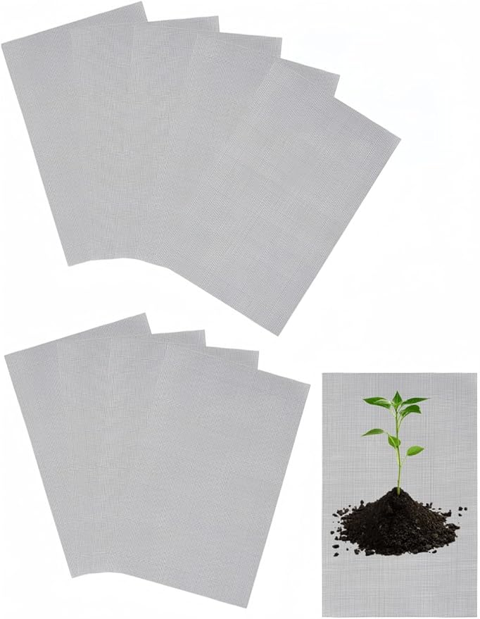 luvilly10pcs 11.8x7.8 Inch Mesh Pots for Plants, Keep Soil from Flowing Away Bonsai Mesh for Plant Pot Drainage/Plant Lovers
