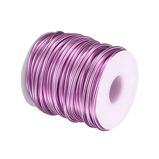 HARFINGTON Bonsai Wire Anodized Aluminum Training Wire Roll 2.5mm/10 Gauge 66ft Length Bendable Bonsai Tree Wire for Garden, Horticulture, Landscape, Planting, Light Pink
