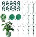 10 Pack Stackable Plant Support Stakes, Adjustable Moss Pole for Tall Potted Plants, Garden Climbing Stakes for Indoor & Outdoor Climbing, Trailing & Heavy Potted Plants