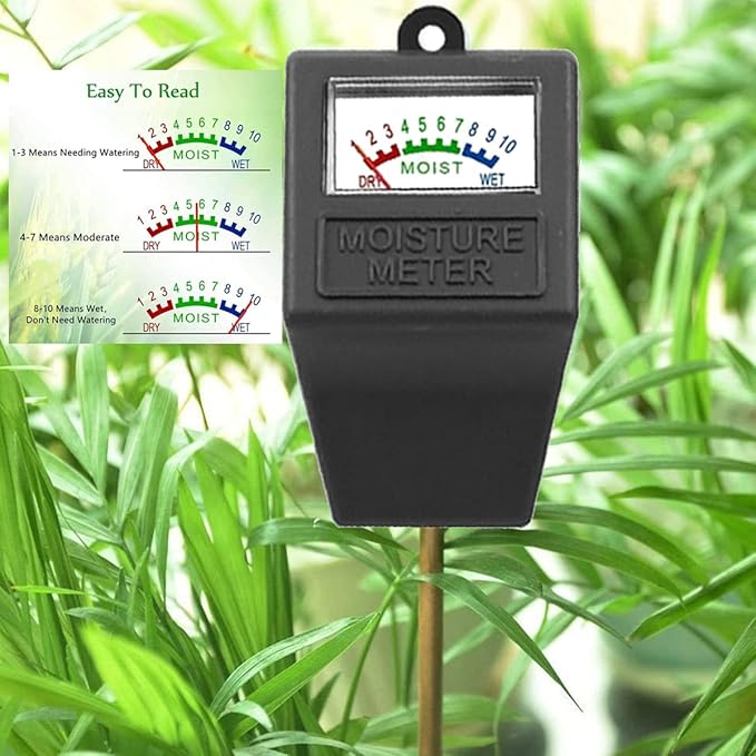 Soil Moisture Meter,2 Pack Plant Hygrometer Moisture Sensor Plant Water Monitor for Potted Plants,Garden,Farm, Lawn(No Battery Needed)-Green+Black