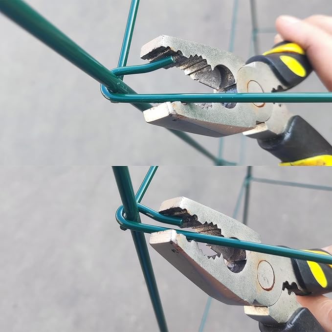 MTB Green Square Folding Tomato Cage Plant Support Tower 12 inch by 46 inch, Pack of 5 Sets