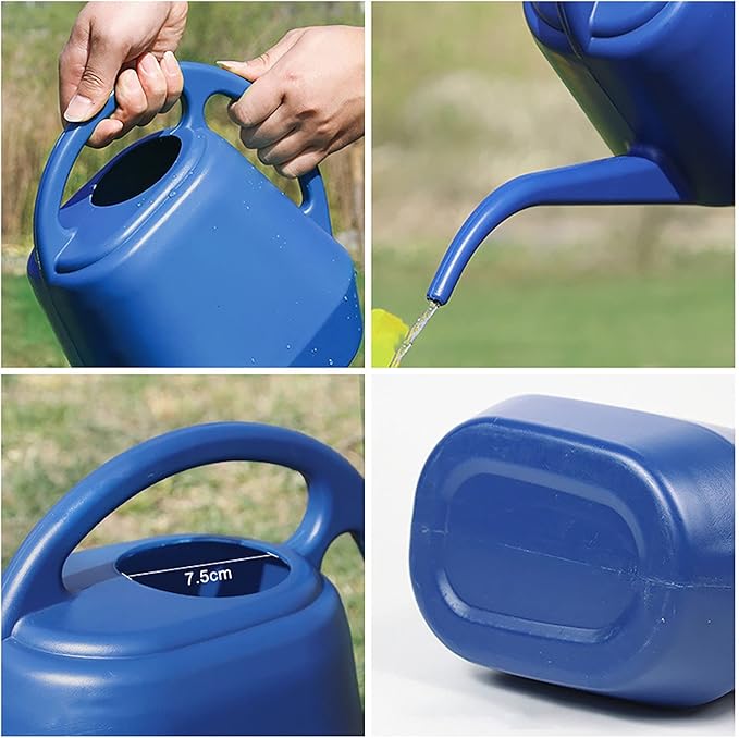 1 Gallon Long Spout Plastic Watering Can with Handle Lightweight Large Watering Can for Garden Flower House Office Indoor Plants Succulent Bonsai