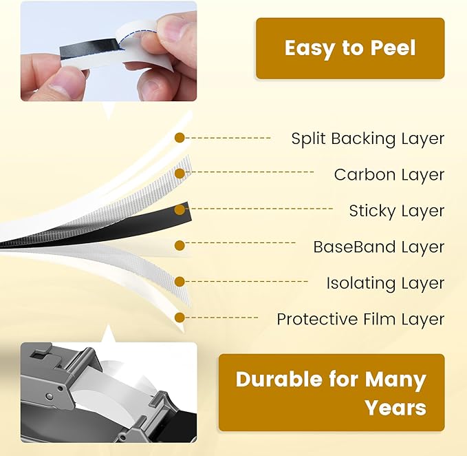 6x TZe TZ 12mm 0.47 Laminated Black Tape Replace for Brother P-Touch Label Tape White on Black TZe-335 Compatible for Brother Label Maker Refills 1/2'' 26.2' TZe335 for PTD210 D220 H110 H111 D410 CUBE