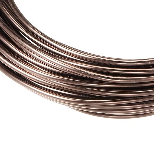 HARFINGTON Bonsai Training Wire 2.5mm Total 20mm 66 Feet Anodized Aluminum Wire Corrosion Resistant Garden Wire for Plants Bonsai Trees Shaping Bending Indoor, Brown