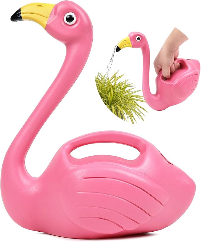 Galashield Plant Watering Can Indoor Outdoor Pink Flamingo 0.4 Gallons