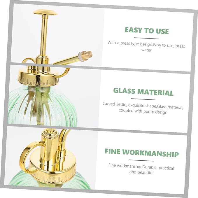 KESYOO Retro Glass Spray Bottle 350ml Large Capacity Design for Plants Succulent Mister for Boys and Girls Vintage Style