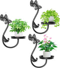 Wall Plant Holder Indoor, Metal Hanging Planters Hanger Floating Flower Display Stand for Window, Plant Shelves Hanging Plant Holder Window Plant Hanger Plant Decor Black (Butterfly-3Pc)