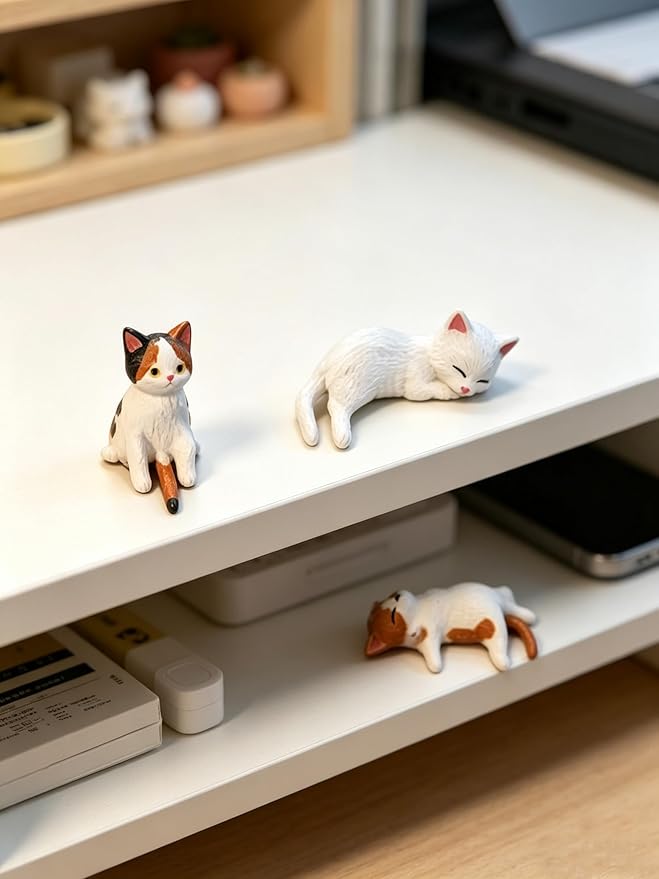 Plant Propagation Station, Chakra Crystal Tree Hydroponic Glass Container Vase Jars with Cute Cat Figurine, Home Office Desks Aesthetic Decorations, Gift for Women Plant Lovers and Cat Lover
