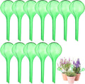 LOCOLO 12 Pieces Watering Globe Set, PVC Watering Bulbs Globe, Imitation Glass Plant Self-Watering Globes, Self Watering System for Indoor House Small Potted Plants (Green)