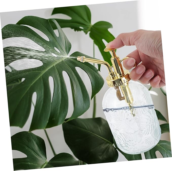 Hemoton 350ml Glass Watering Pattern Small Spray Bottle for Indoor Plants Continuous Mist Sprayer for Gardening and Home Use
