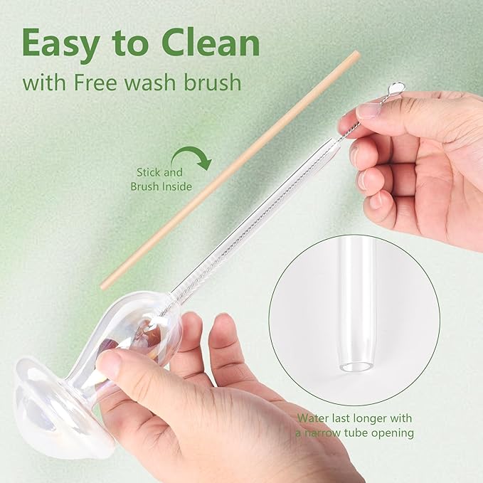 Plant Watering Globes, Iridescent Rainbow Glass Water Bulbs Self Watering Spikes Planter Insert Automatic Plant Watering Device for Indoor and Outdoor Plants (4Pcs, Mushroom Shaped)