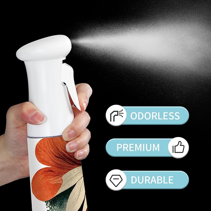 Hair Spray Bottle,Continuous Water Mister Empty Spray for Hairstyling, Cleaning, Plants, Misting and Skin Care