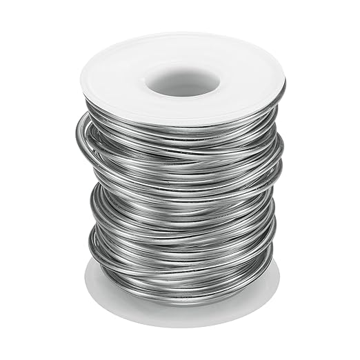 HARFINGTON Bonsai Wire Anodized Aluminum Training Wire Roll 3mm/9 Gauge 33ft Length Bendable Bonsai Tree Wire for Garden, Horticulture, Landscape, Planting, Dark Silver