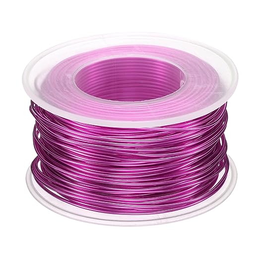 HARFINGTON Bonsai Wire Anodized Aluminum Training Wire Roll 1mm/18 Gauge 98ft Length Bendable Bonsai Tree Kit for Garden, Horticulture, Landscape, Planting, Dark Pink