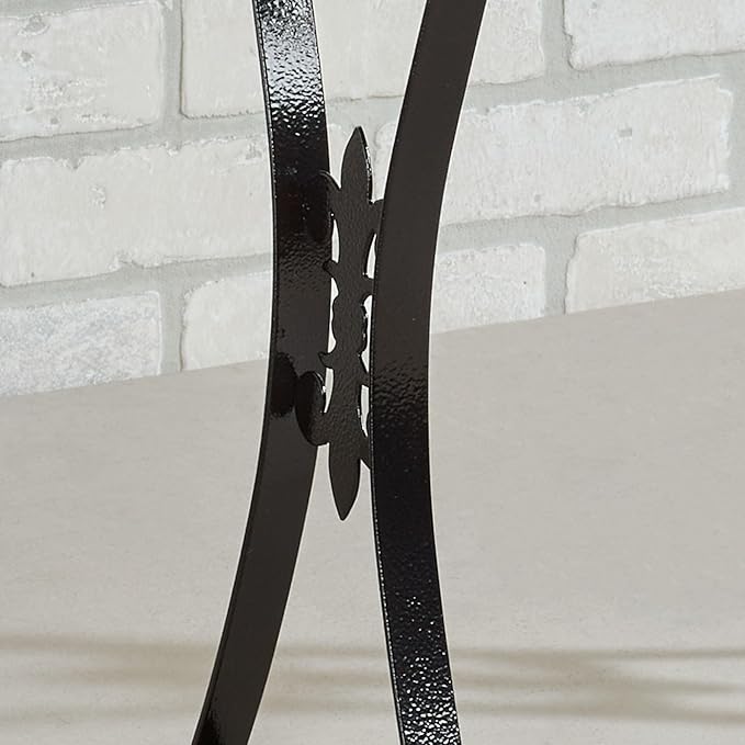 Touch of Class Floret Personalized Metal Planter Stand | Indoor, Porch, Patio, or Outdoor Use | Custom Family Last Name or House Address Numbers | Gold and Black Durable Finish | Raised Planter Stand
