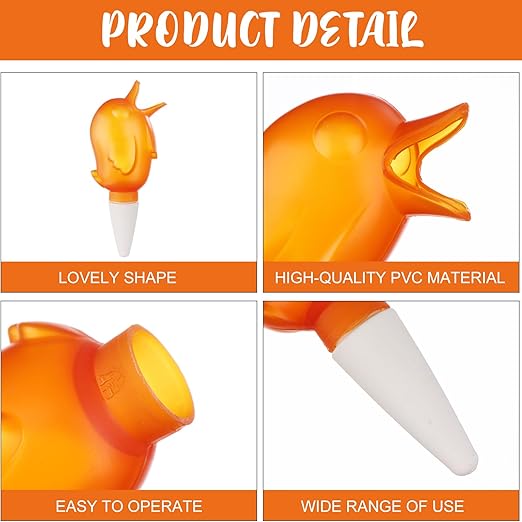 8 Pack Self Watering Spikes for Plants 60ml Transparent Bird Shape Automatic Watering Globes Automatic Plant Watering Globes for Indoor Outdoor Hanging Garden Plants Potted Drip Irrigation Devices