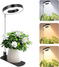 LBW Grow Light for Indoor Plants, Full Spectrum Plant Grow Light with Base, Height Adjustable Plant Growing Lamp with Auto On/Off Timer 6/8/12/16H, 3 Colors,5 Dimming Levels, for Small Plants, Black