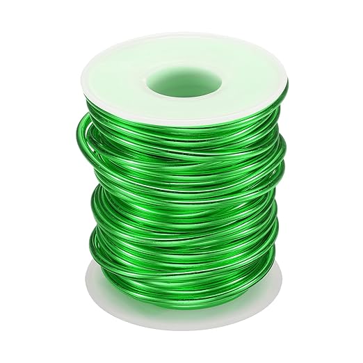 HARFINGTON Bonsai Wire Anodized Aluminum Training Wire Roll 3mm/9 Gauge 33ft Length Bendable Bonsai Tree Wire for Garden, Horticulture, Landscape, Planting, Green