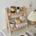 2-Tier Bamboo Plant Stand - Indoor Tabletop Succulent Plant Shelf, Rack, Flower Pot Holder