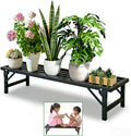 Foldable Single Tier Plant Stand, Heavy Duty Iron Plant Shelf，Anti-Rust Waterproof Flower Pot Stand, Tool-Free Quick Fold, Modern Plant Display for Indoor Outdoor Patio Balcony Garden Livingroom Windowsill ,Plant Lovers, Display Stand （L33" x H7.8" x W...