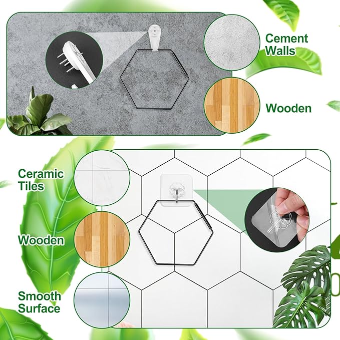 Hysagtek Chain Trellis for Climbing Plants Indoor & Outdoor, 18 Pcs Plant Trellis with Connect-Hooks, No-Trace Nails & Wire Ties, DIY House Plant Accessories for Monstera, Pothos, Ivy, Wisteria