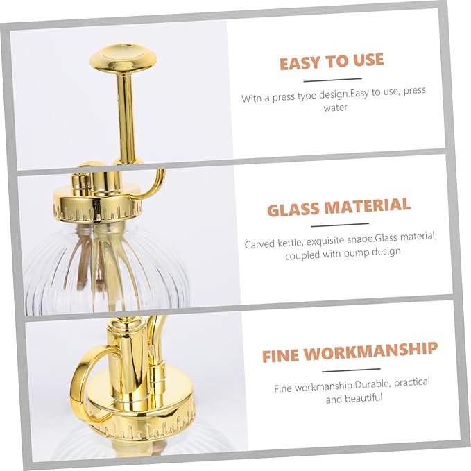 Milisten Vintage Glass Plant Mister Spray Bottle Watering Spray Bottle for Indoor and Outdoor Plants for Succulents Flowers and Bonsai Refillable Lightweight and Easy