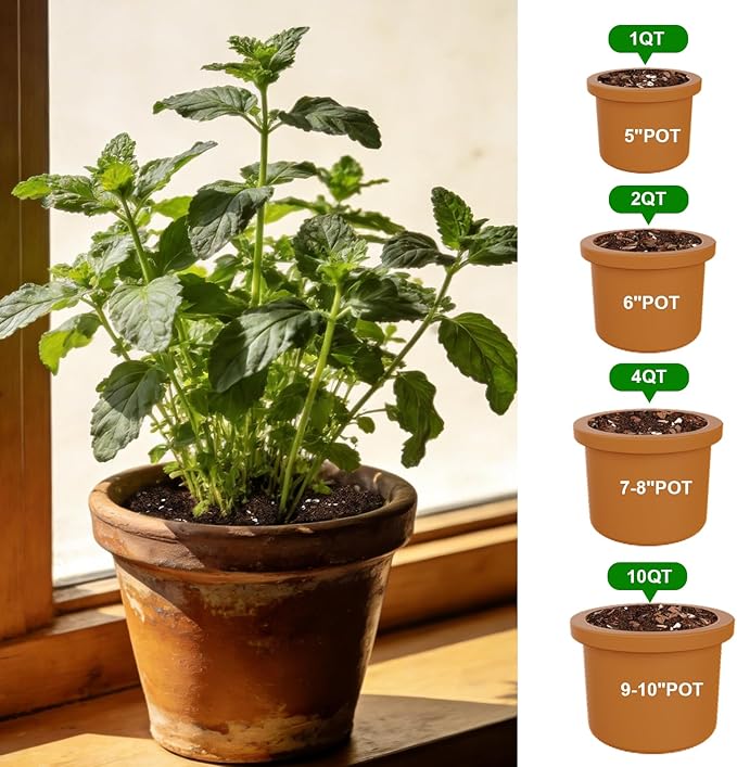 Organic Potting Soil Mix for Indoor Plants & Herb Gardens 2qt- All-Purpose Nutrient-Rich Natural Soil