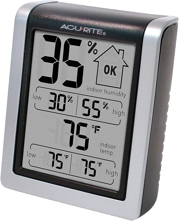 AcuRite Wireless Digital Indoor Thermometer and Hygrometer Monitor for Indoor Temperature and Humidity Measurements (00613)