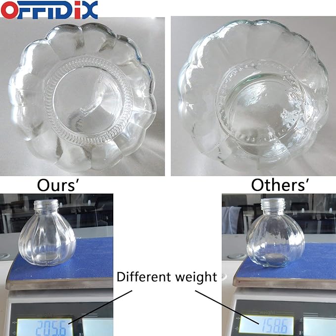 OFFIDIX Glass Plant Mister,Small Plant Spray Bottle with Plastic Top Pump for houst Plant
