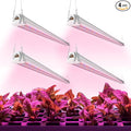 FREELICHT 4 Pack 4FT LED Grow Light, 40W (250W Equivalent), Red Blue (660nm+460nm) Full Spectrum Grow Light for Indoor Plants, Linkable Plug in Plant Growing Lamps for Hydroponic Seeding Veg Flower