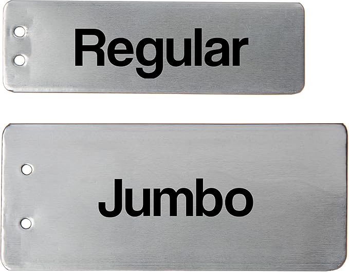 Impress-O-Tag Jumbo Double Sided Write On Metal Foil Tags (Pack of 100)