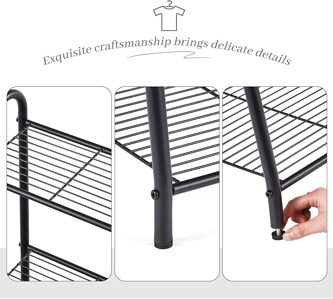 Kitsanery Metal Plant Stand Indoor Outdoor for Multiple Plants,3 Tier Plant Shelf,Large Heavy Duty Flower Holder Ladder Plant for Living Room, Patio, Balcony (Black)