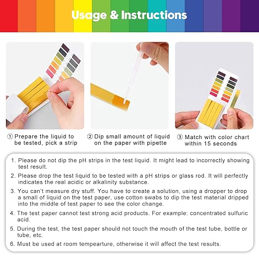 pH Test Strips, 1600 Strips Full Range 1-14 Universal pH Test Paper Litmus Paper pH Soap Making Testing Strips for Water Wine Saliva Urine Soil, 20 Pack pH Strips and 6 Test Pipette Droppers