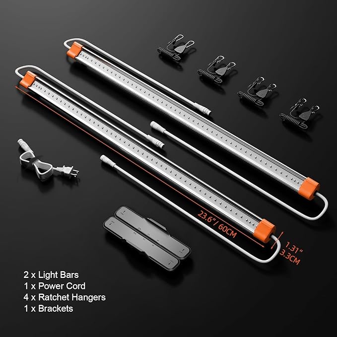 Spider Farmer SUPP-R30 Red LED Grow Light Bars 23.6" Long, 660nm Deep Red Supplemental Light for Indoor, Grow Tents