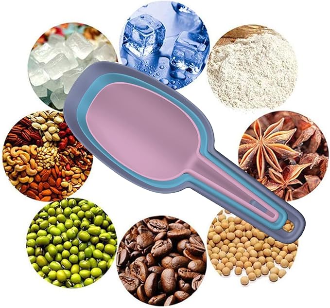 Scoop for Canisters Set of 3, Flour Scoops for Canisters Popcorn Scoop Plastic Scoops for Dry Goods Coffee Beans Cereals, 1.7/3.4/5.1 oz