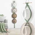 Yulejo Macrame Hat Hangers Boho Hat Rack Cowboy Hat Hanger Back of Door Hat Organizer (Sage Green,Four Hats Style)