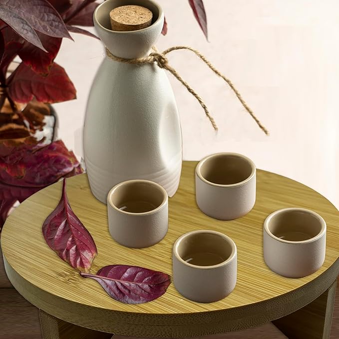 Short Round Wooden Plant Stand Indoor Desktop Flower Pedestal Stand Wood Decor Risers for Small Plants Display(7.6 Inch)