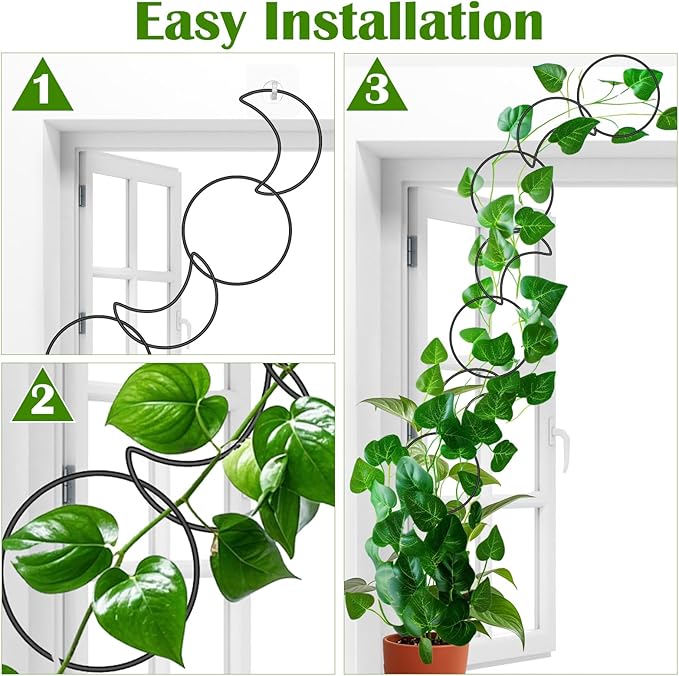 Vodolo 18 Pcs Chain Trellis for Climbing Plants Indoor Outdoor,Wall Plant Vine Climbing Support for Potted Plants,Houseplant Accessorie for Climbing Plants Pertains to Monstera,Pothos,Ivy,Wisteria