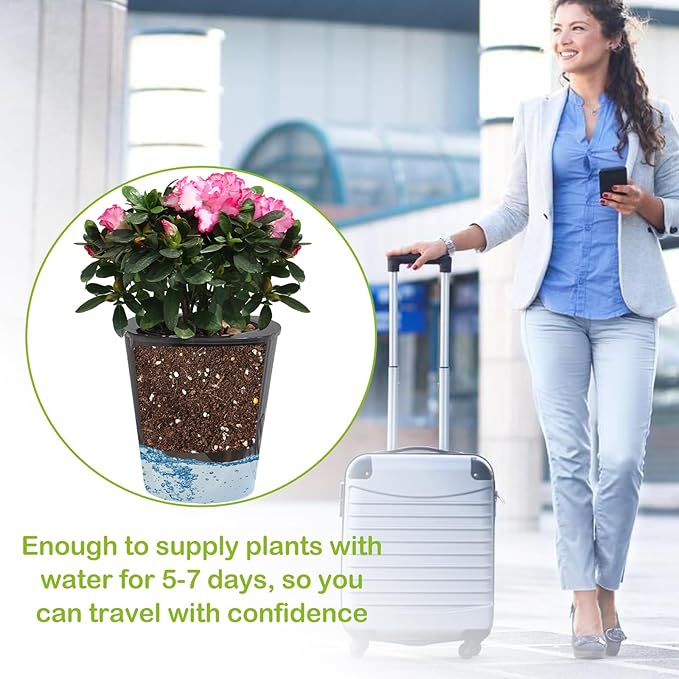Oliz Self Watering Planter 8 Pcs,4.3 Inch Flower Plant Pot with Inner Pot, Indoor Self Watering Planter Pot for Herbs, Flowers