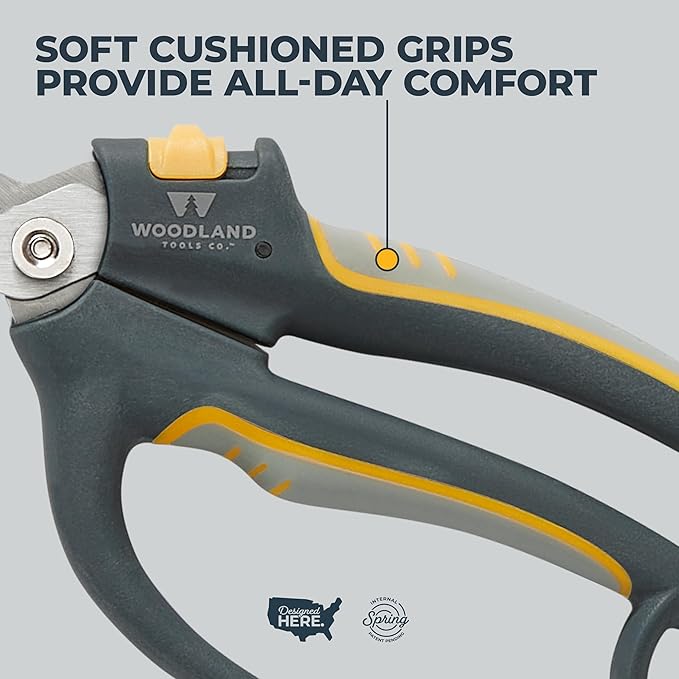 Woodland Tools Utility Snips – Super Duty Garden Snips with Serrated Trimming Scissors, Knife Edge, Wire and Twine Cutter, Stainless Steel Construction, Sheath Included – Plant Scissors for Yard Work