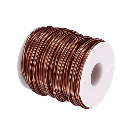 HARFINGTON Bonsai Wire Anodized Aluminum Training Wire Roll 2.5mm/10 Gauge 66ft Length Bendable Bonsai Tree Wire for Garden, Horticulture, Landscape, Planting, Copper